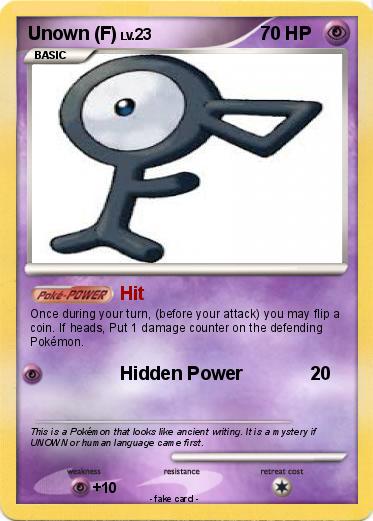 Pokemon Unown (F) Pokemon Unown (F)