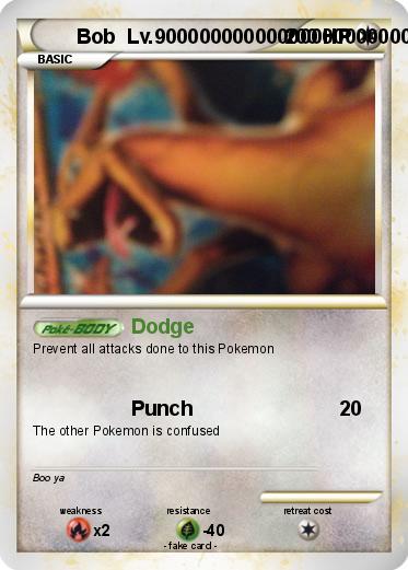 Pokemon Bob  Lv.900000000000000000000000000