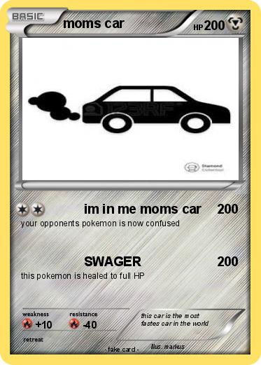 Pokemon moms car