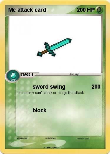 Pokemon Mc attack card