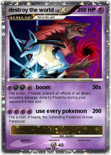 Pokemon destroy the world
