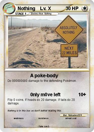 Pokemon Nothing    Lv. X
