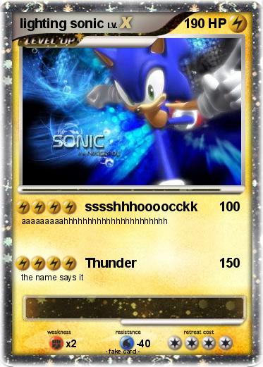 Pokemon lighting sonic