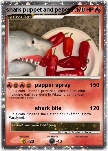 Pokemon shark puppet and pepers