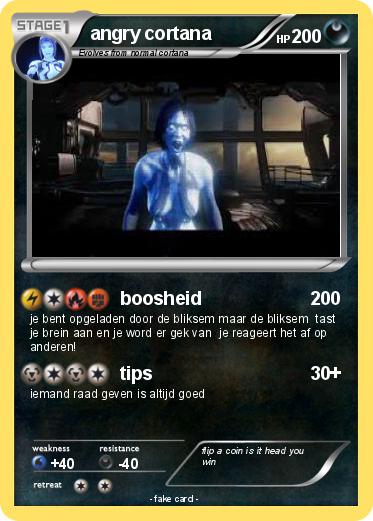 Pokemon angry cortana