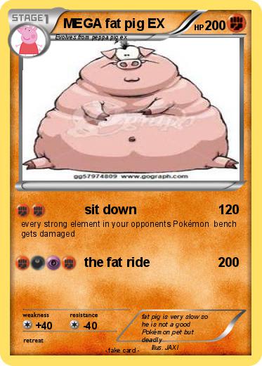 Pokemon MEGA fat pig EX