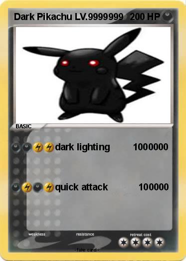 Pokemon Dark Pikachu LV.9999999