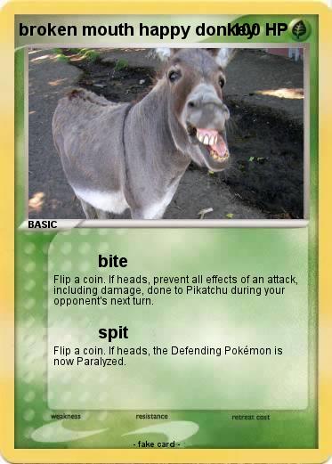 Pokemon broken mouth happy donkey