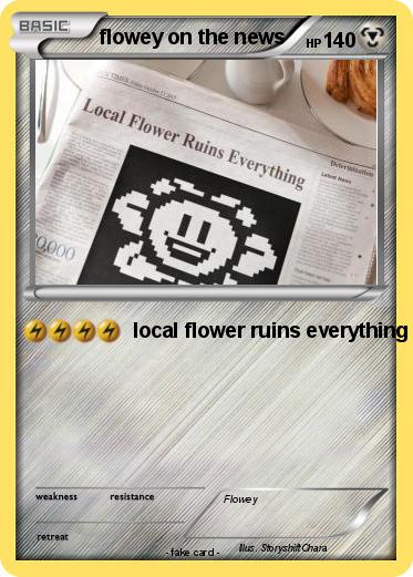Pokemon flowey on the news
