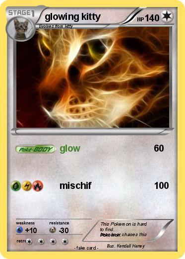 Pokemon glowing kitty