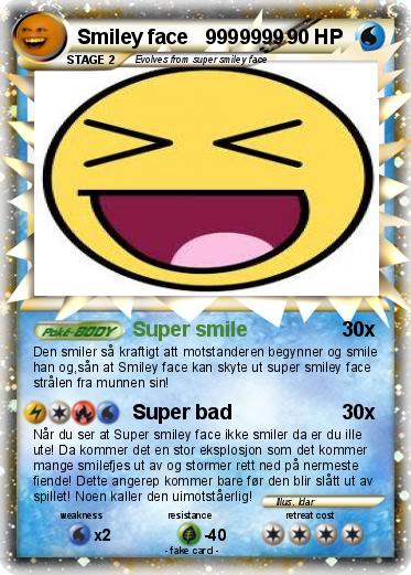 Pokemon Smiley face   9999999