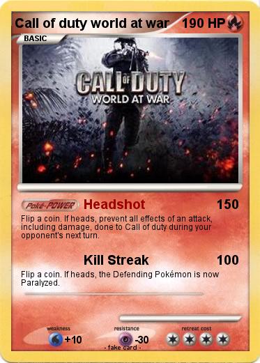 Pokemon Call of duty world at war