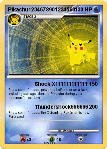 Pokemon Pikachu1234678901234560