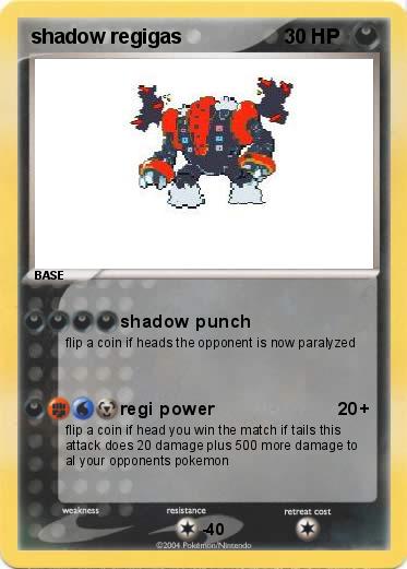 Pokemon shadow regigas