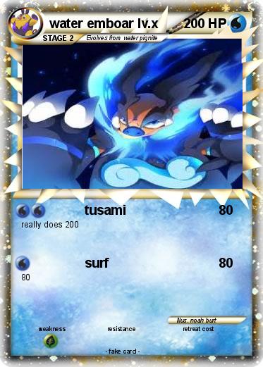 Pokemon water emboar lv.x