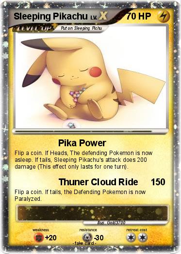 Pokemon Sleeping Pikachu