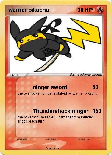 Pokemon warrier pikachu