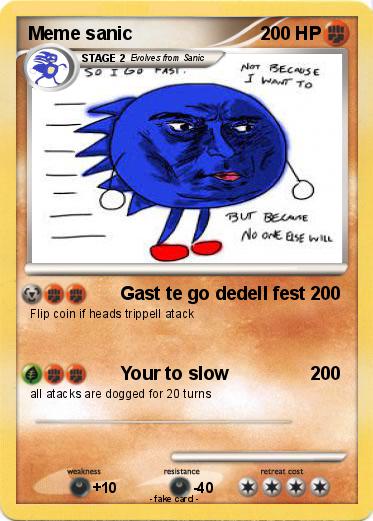 Pokemon Meme sanic