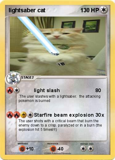 Pokemon lightsaber cat