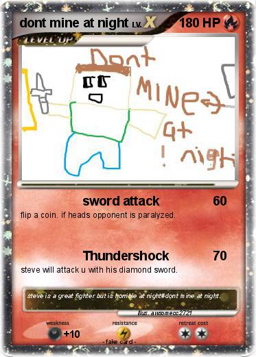 Pokemon dont mine at night