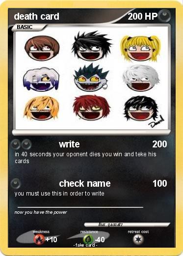 Pokemon death card
