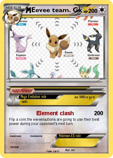 Pokemon Eevee team. Gx