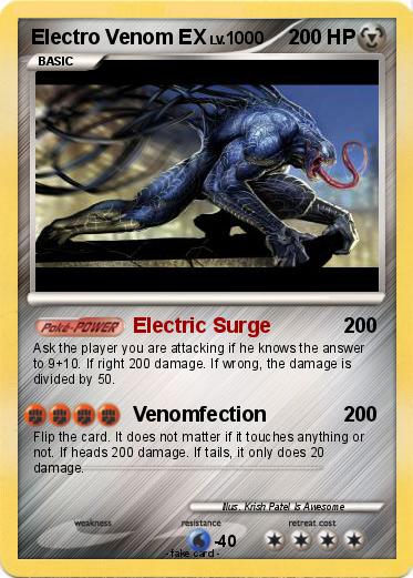Pokemon Electro Venom EX