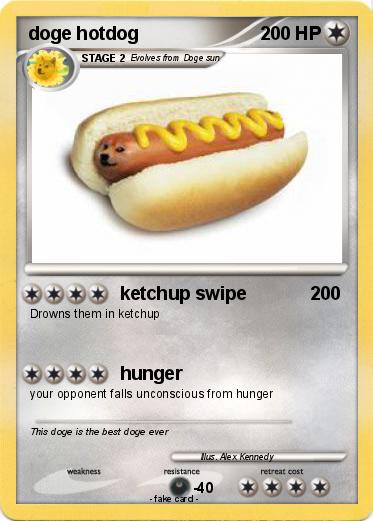 Pokemon doge hotdog