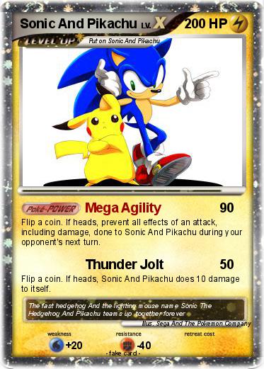 Pokemon Sonic And Pikachu