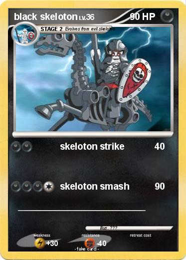 Pokemon black skeloton