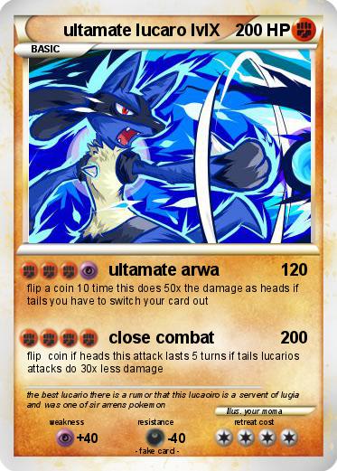 Pokemon ultamate lucaro lvlX
