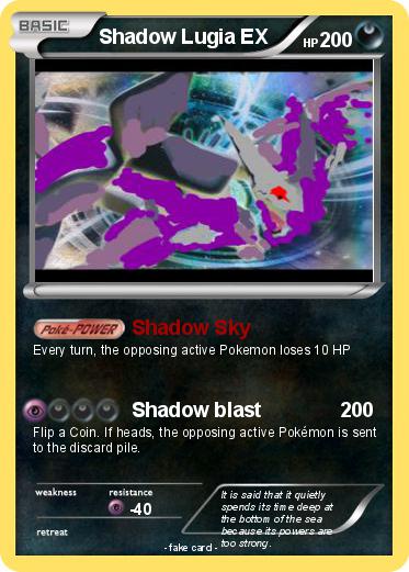 Pokemon Shadow Lugia EX