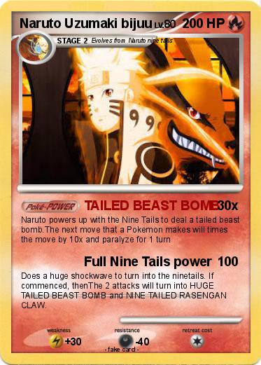 Pokemon Naruto Uzumaki bijuu