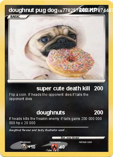 Pokemon doughnut pug dog
