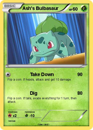 Pokemon Ash's Bulbasaur