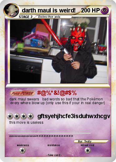 Pokemon darth maul is weird!