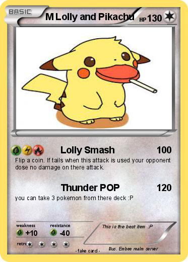 Pokemon M Lolly and Pikachu