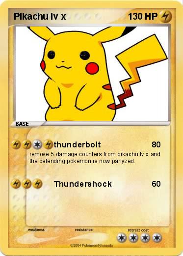 Pokemon Pikachu lv x