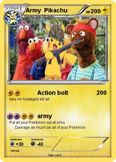 Pokemon Army  Pikachu