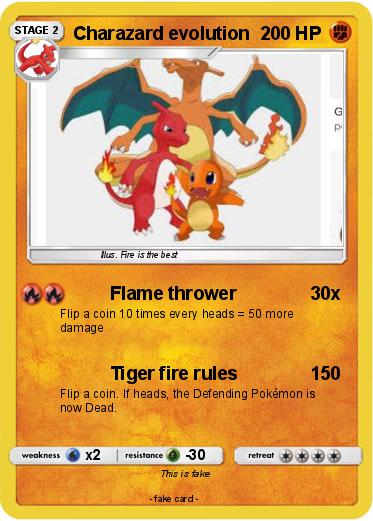 Pokemon Charazard evolution