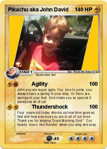 Pokemon Pikachu aka John David