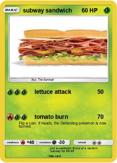 Pokemon subway sandwich
