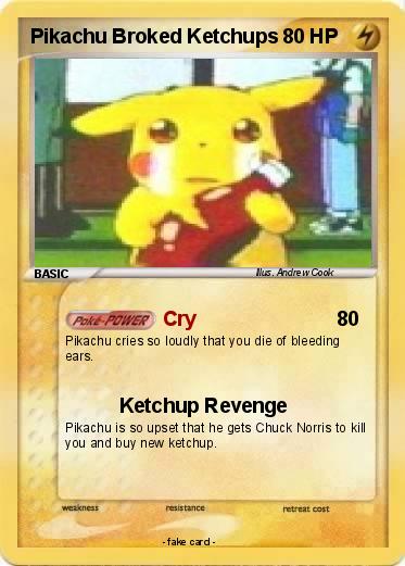Pokemon Pikachu Broked Ketchups