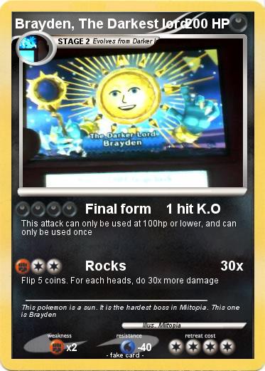 Pokemon Brayden, The Darkest lord
