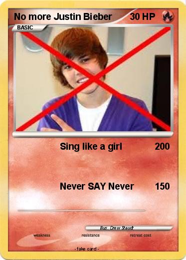 Pokemon No more Justin Bieber