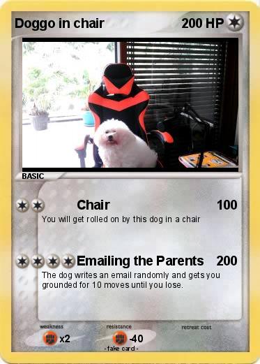 Pokemon Doggo in chair