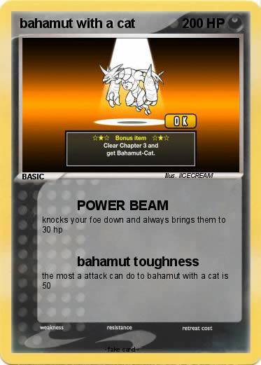 Pokemon bahamut with a cat