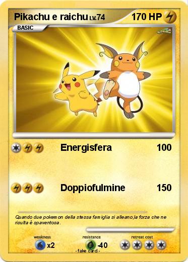 Pokemon Pikachu e raichu