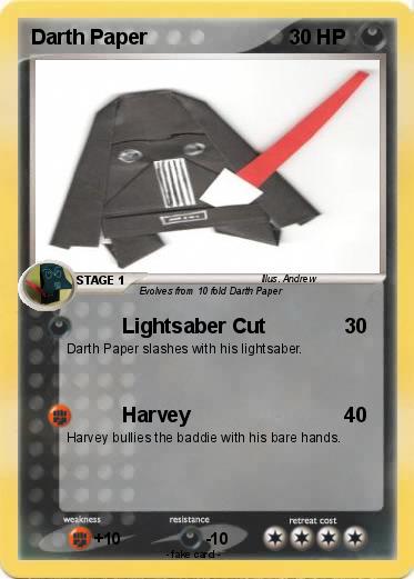 Pokemon Darth Paper