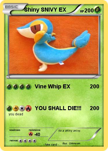 Pokemon Shiny SNIVY EX